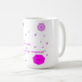 Blooming positivity  colour ful floral quote Mug コーヒーマグカップ (正面右)