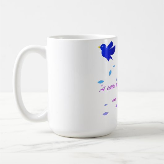 Blooming positivity  colour ful floral quote Mug コーヒーマグカップ (左)