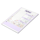 Blooming Purple Garden 日常计划器 ノートパッド (アングル)