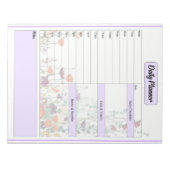 Blooming Purple Garden 日常计划器 ノートパッド (正面)