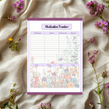 Blooming Purple Garden_ Medication Tracker