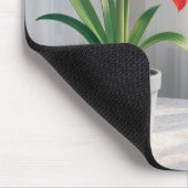 Blooming Red Amaryllis  マウスパッド (コーナー)