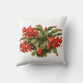 Blooming Red Christmas Cactus Plant クッション (裏面)