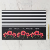 Blooming Red Poppies Paper Placemats Table Decor ペーパーパッド (インサイチュ)