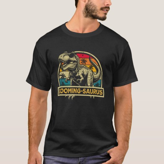 Blooming-Saurus 恐竜 開花 サウルス ファミリー マ Tシャツ (正面)