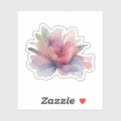 Blooming Serenity: Abstract Watercolor Flower シール (シート)