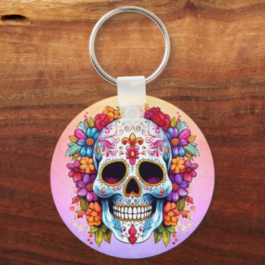 Blooming Skull キーホルダー (裏面)