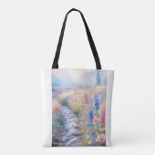 Blooming Tranquility: Scenic Floral Landscape トートバッグ (裏面)