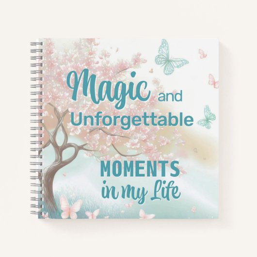 Blooming Tree Magic Moments Personalized Name ノートブック (正面)