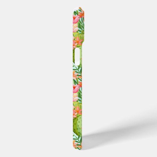 Blooming Watercolor Cacti Personalized Case-Mate iPhoneケース (裏面 / 右)