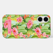 Blooming Watercolor Cacti Personalized Case-Mate iPhoneケース (裏面 (横))