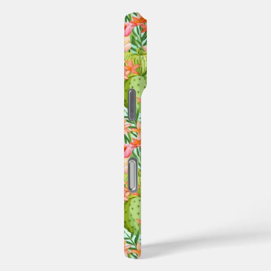 Blooming Watercolor Cacti Personalized Case-Mate iPhoneケース (裏面 / 右)