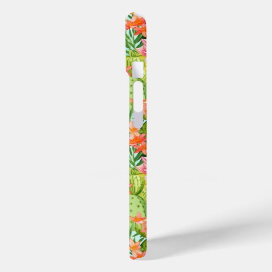 Blooming Watercolor Cacti Personalized Case-Mate iPhoneケース (裏面 / 左)