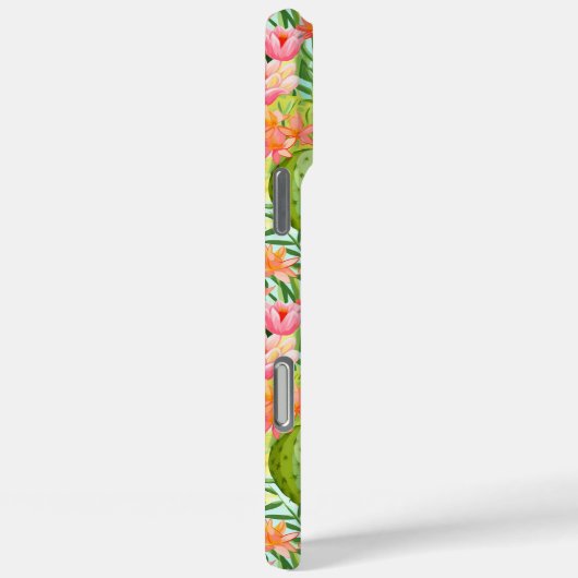 Blooming Watercolor Cacti Personalized Case-Mate iPhoneケース (裏面 / 右)
