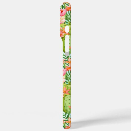 Blooming Watercolor Cacti Personalized Case-Mate iPhoneケース (裏面 / 左)