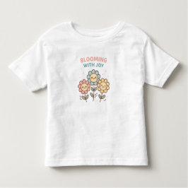Blooming With Joy Flowers – Cute Toddler Girl T-Sh トドラーTシャツ