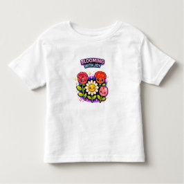 Blooming With Joy Garden – Cute Toddler Girl T-Sh トドラーTシャツ
