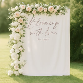 Blooming With Love Wedding Photo Backdrop タペストリー