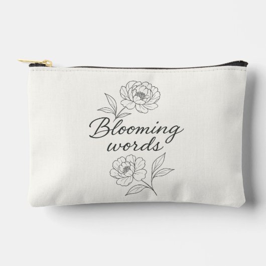 Blooming Words フラワーポーチ アクセサリーポーチ (正面)