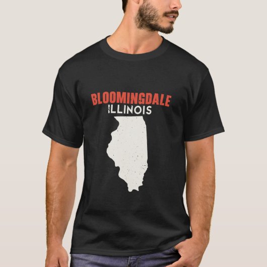 Bloomingdale Illinois USA州アメリカ旅行病 Tシャツ (正面)