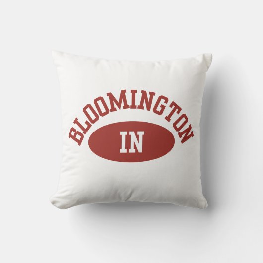 Bloomington Indiana College Decor Pillow クッション (正面)