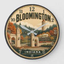 Bloomington Indiana Gates Vintage Travel Poster