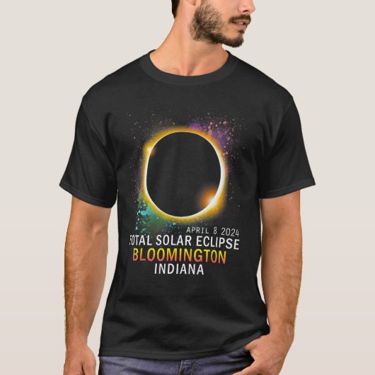 Bloomington Indiana Total Solar Eclipse April 8 20 Tシャツ (正面)
