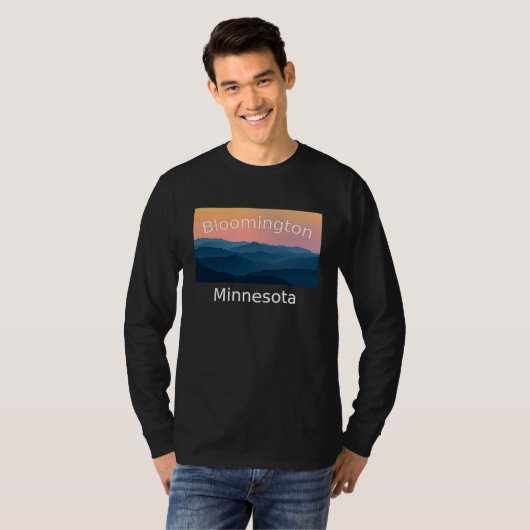 Bloomington Minnesota Mountain sunset hometown Tシャツ (正面フル)