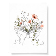 Blooms Book ボタニカル ラインアート ポスター