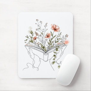 Blooms Book ボタニカル ラインアート マウスパッド