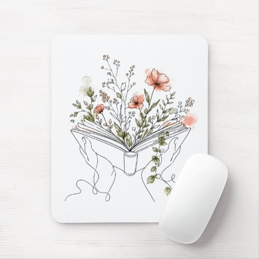 Blooms Book ボタニカル ラインアート マウスパッド (マウス)