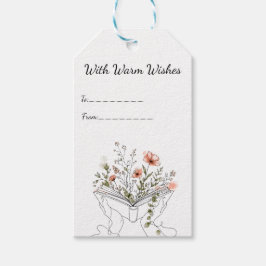 Blooms Book Botanical Line Art ギフトタグ