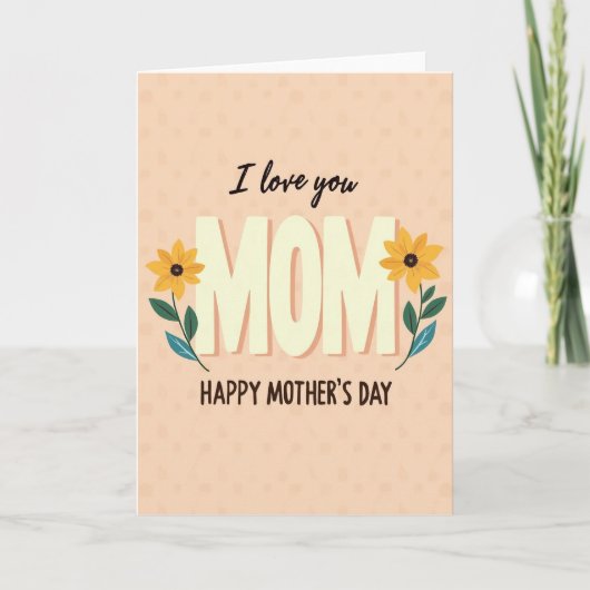 Blooms For Mom Mothers Day Card カード (正面)