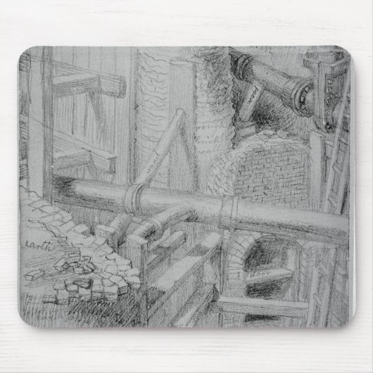 Bloomsbury、ロンドン1845年の下水道の建築 マウスパッド (正面)