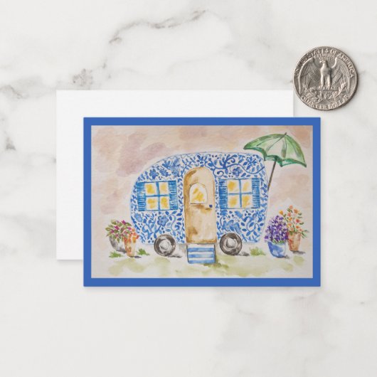 Bloomside Getaway Flat Note Card ノートカード (正面/裏面インサイチュ)