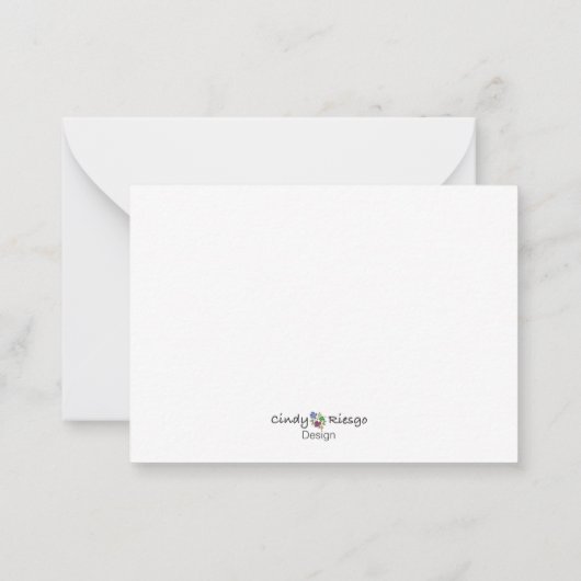 Bloomside Getaway Flat Note Card ノートカード (裏面)