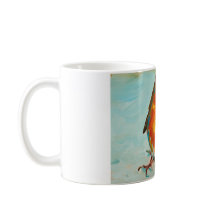 BloOrp! 青い背景の英国の赤いロビン