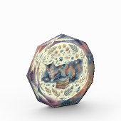 Bloque de Cristal Decorativo- Art Acuarela フォトブロック (左)