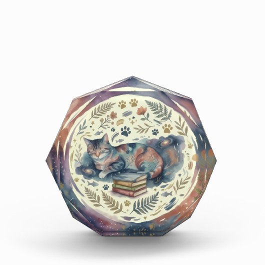 Bloque de Cristal Decorativo- Art Acuarela フォトブロック (正面)