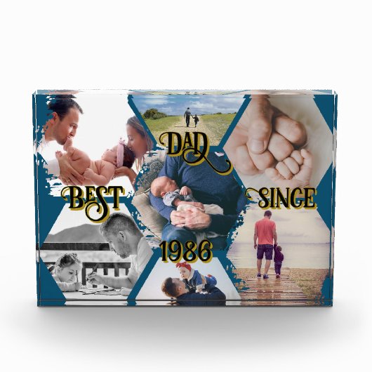 Bloque para fotos "Best Dad Since" personalizable フォトブロック (正面)
