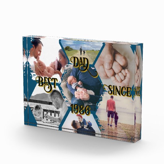 Bloque para fotos "Best Dad Since" personalizable フォトブロック (右)