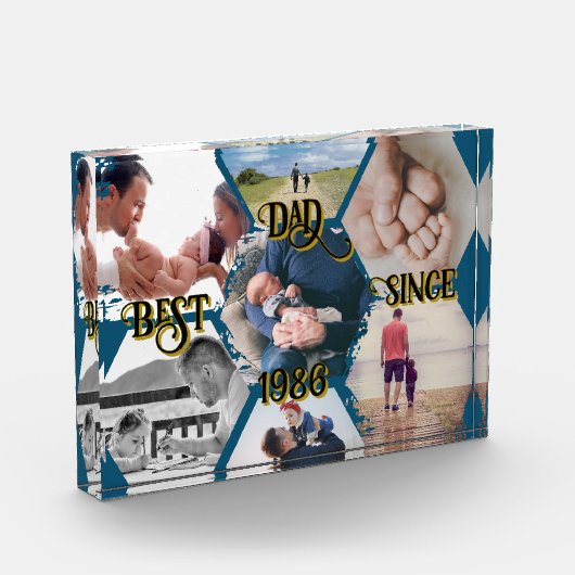 Bloque para fotos "Best Dad Since" personalizable フォトブロック (左)