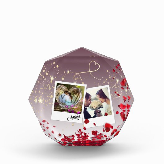 Bloque para fotos personalizado con rosas フォトブロック (正面)