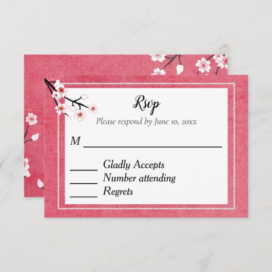 Blossom日本の RSVP (正面/裏面)