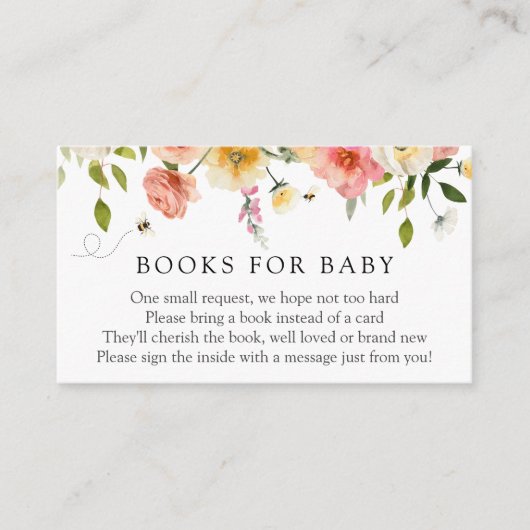 Blossom and Honey Books for Baby insert card エンクロージャーカード (正面)