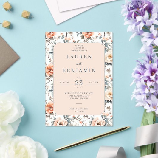 Blossom and Vow Wedding アクリル招待状 (インサイチュ (ウェディング))