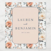 Blossom and Vow Wedding ワインラベル (シングルラベル)