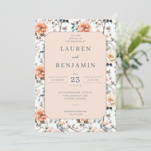 Blossom and Vow Wedding 招待状 (スタンド正面)