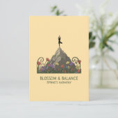 Blossom & Balance | ヨガツリーのポーズ 春の調和 サンキューカード (スタンド正面)