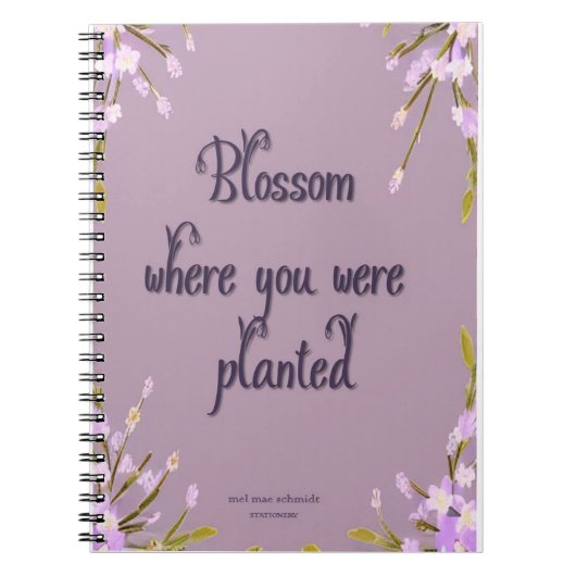 Blossom Blumen Mel Mae Schmidt Stationery ノートブック (正面)